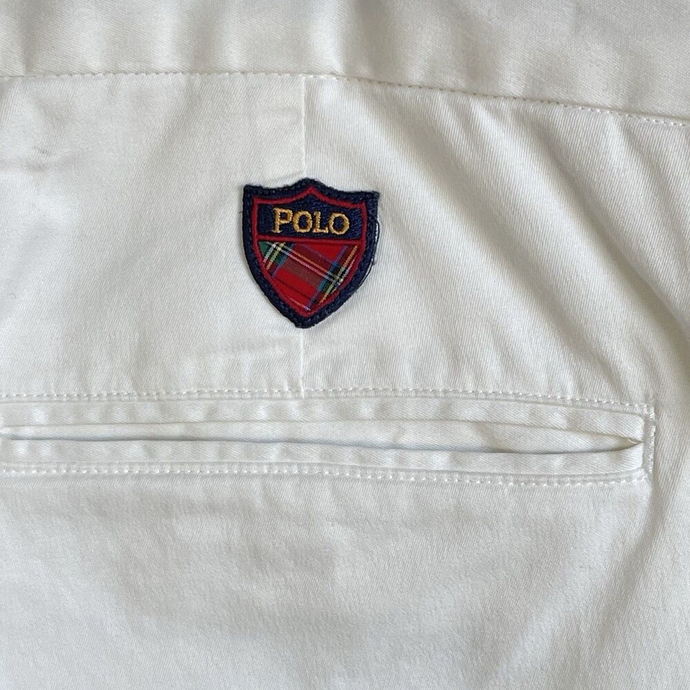 Polo Golf Ralph Lauren Men's 35 X 30 Cotton Twill Stretch Chino Pants White